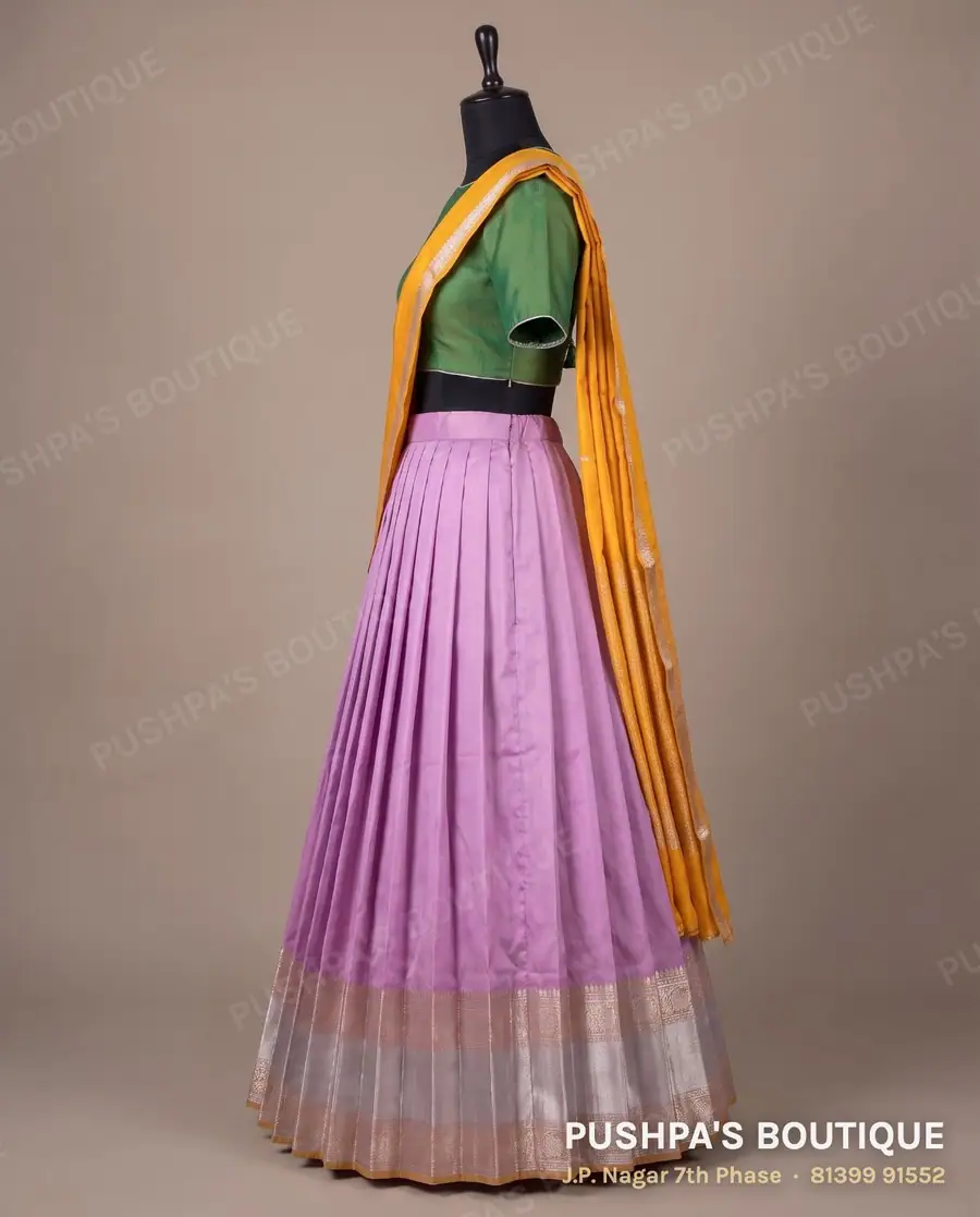 Langa davani (half saree) PB-224, round neck, short sleeve, photo 3