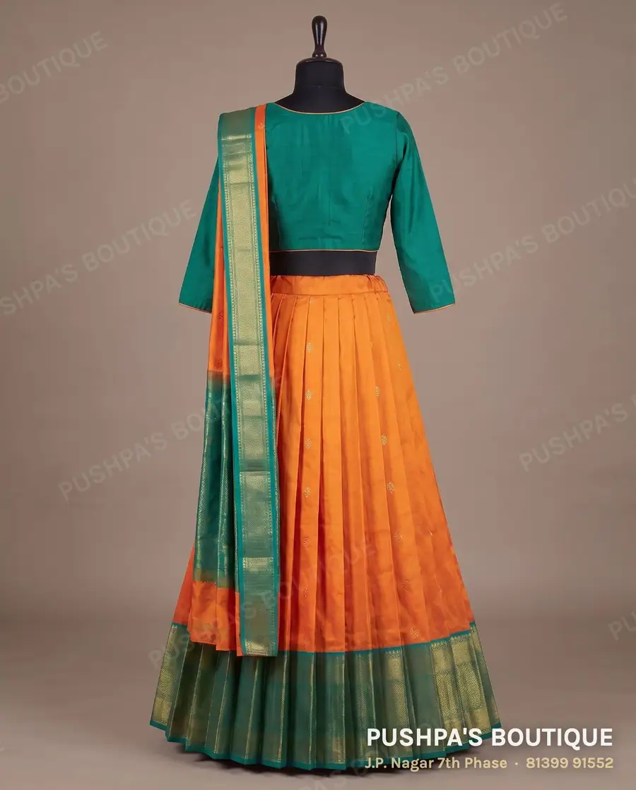 Langa davani (half saree) PB-226, V neck, three quarter sleeve, photo 2
