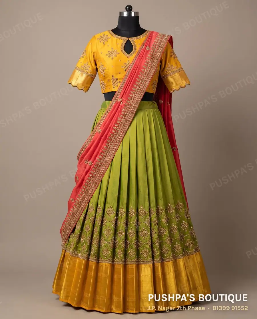 Langa davani (half saree) PB-227, short sleeve