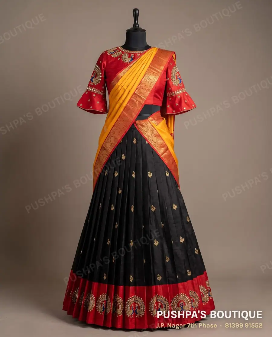 Langa davani (half saree) PB-229, high neck