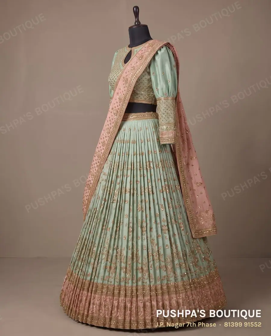 Langa davani (half saree) PB-234, puff sleeve, photo 3