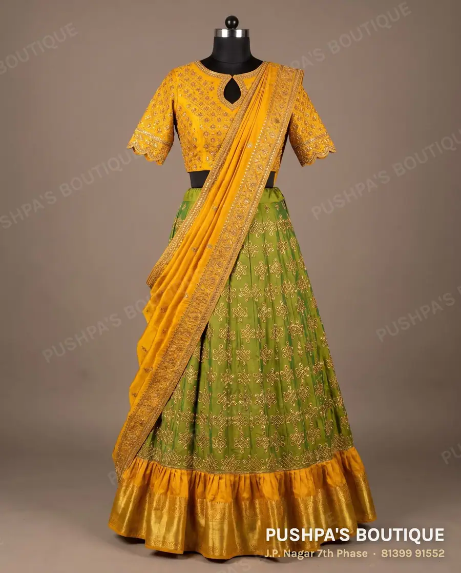 Langa davani (half saree) PB-238, short sleeve