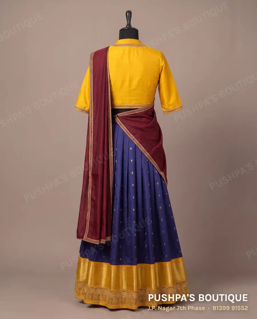 Langa davani (half saree) PB-245, high neck, three quarter sleeve, photo 2