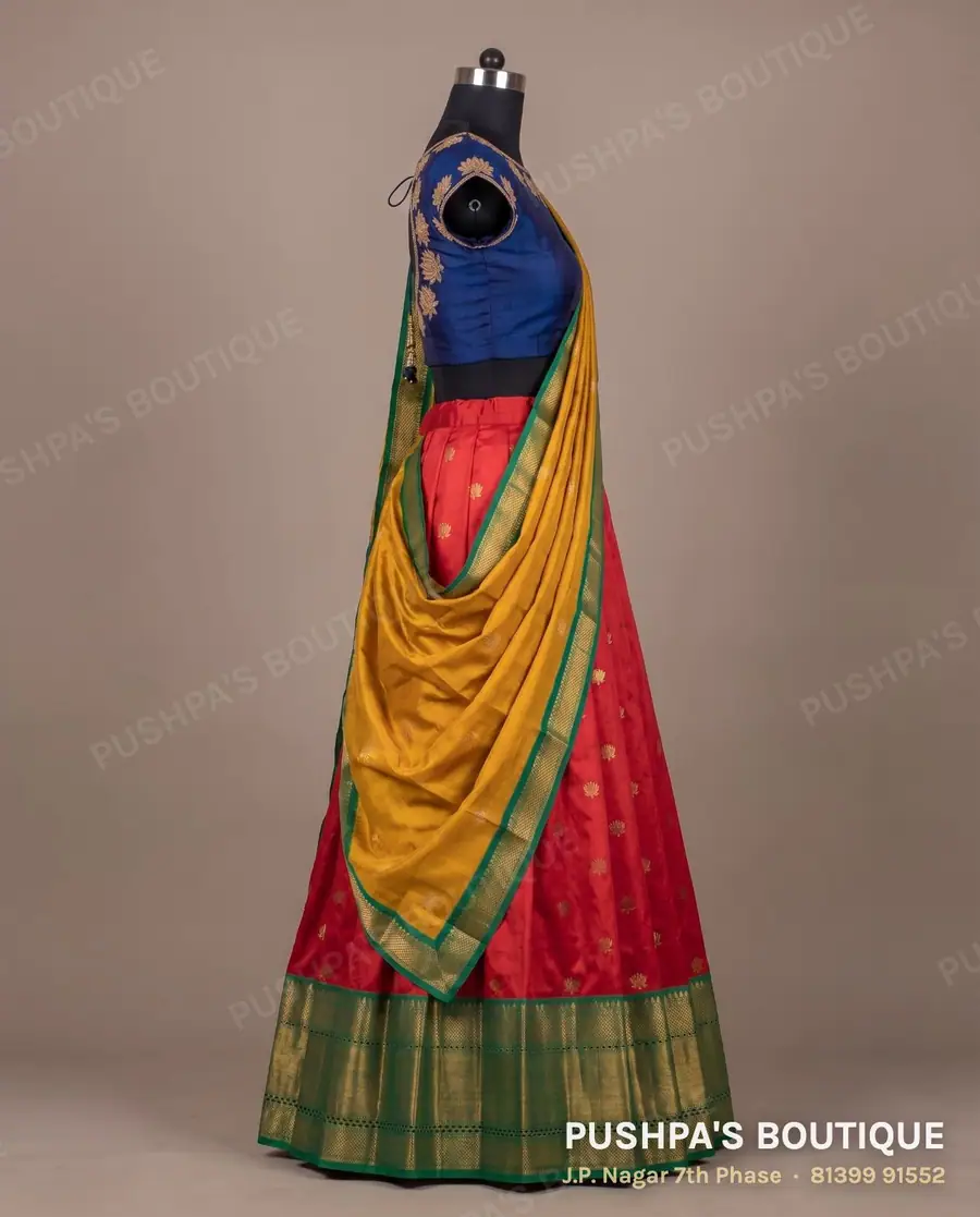 Langa davani (half saree) PB-254, boat neck, cap sleeve, photo 3