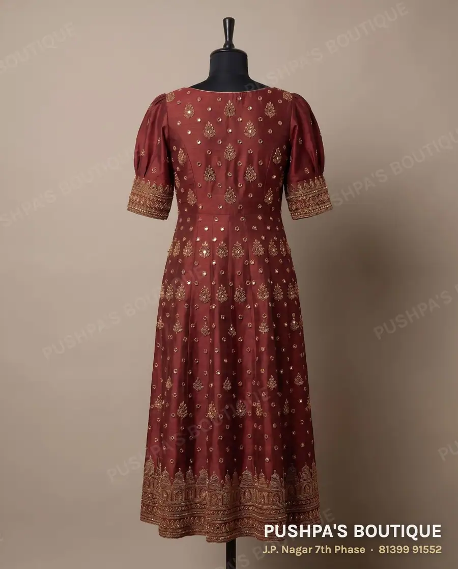 Kurta PB-259, boat neck, puff sleeve, photo 2