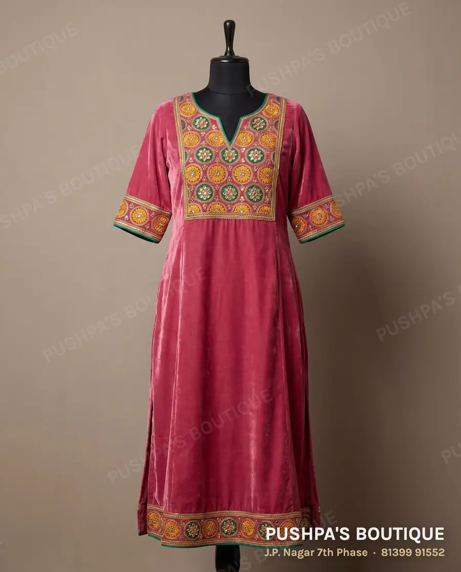 Kurta PB-261, V neck, elbow sleeve