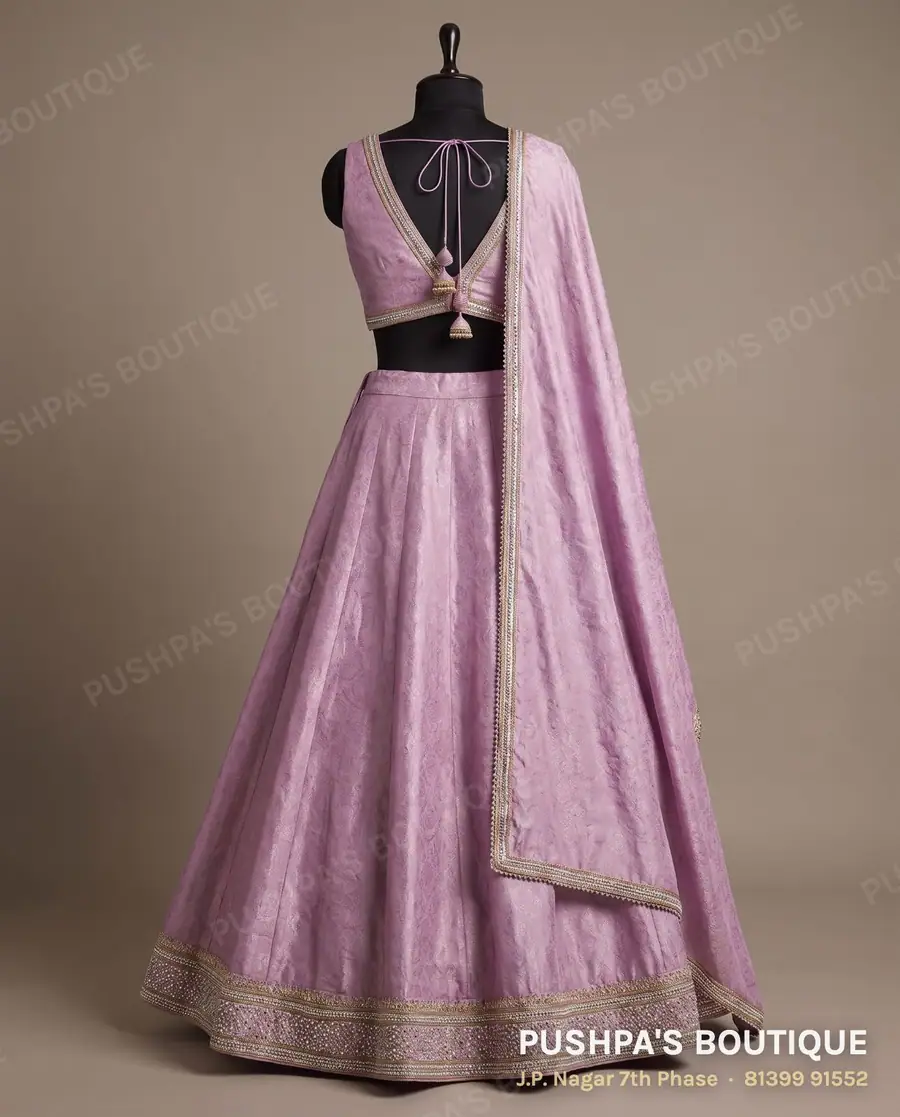 Lehenga PB-268, V neck, sleeveless