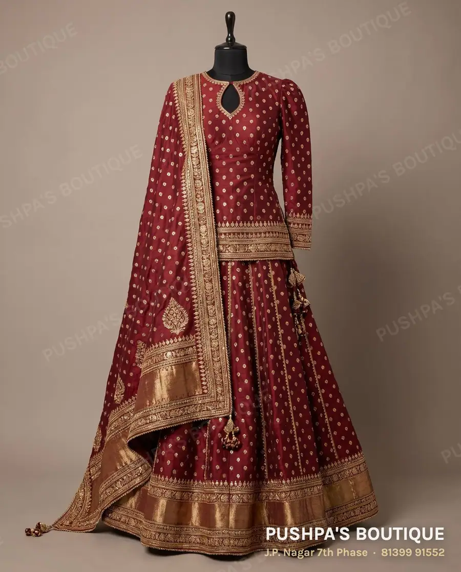Lehenga PB-269, puff sleeve
