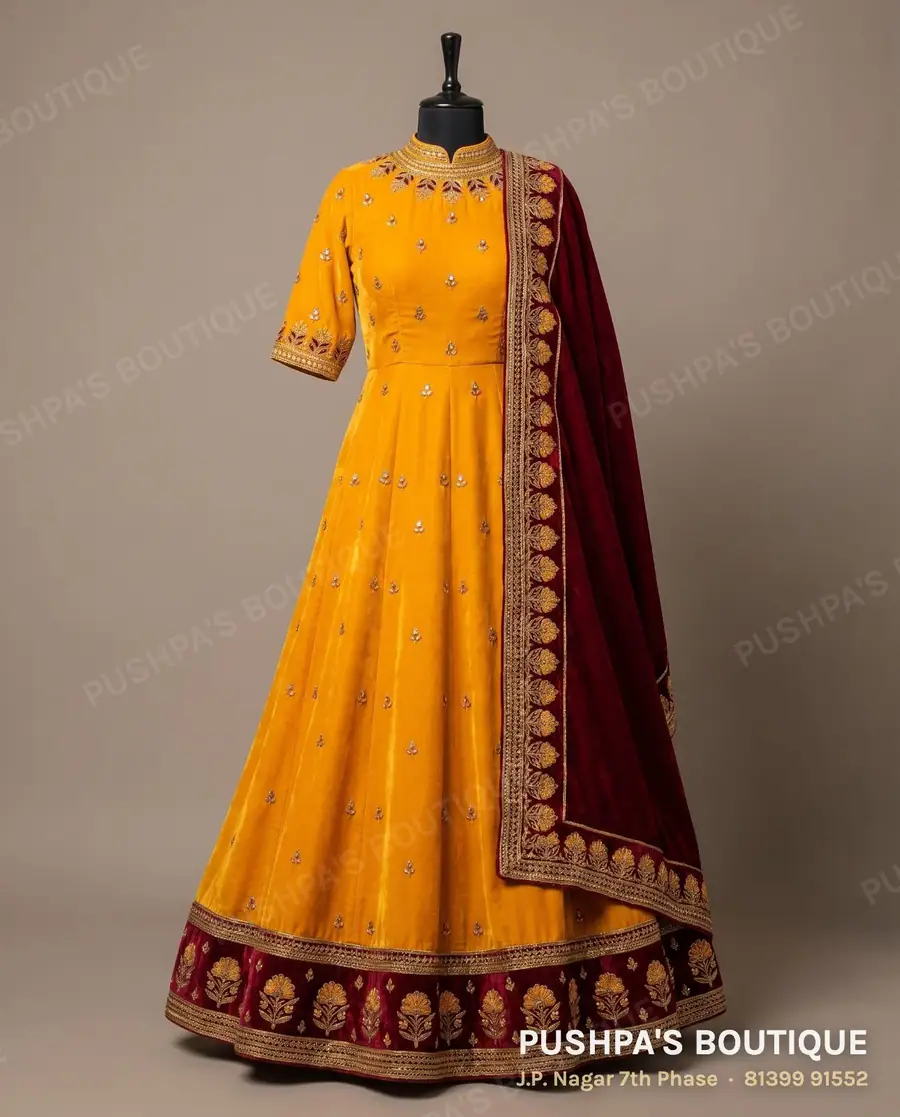 Lehenga PB-270, high neck, elbow sleeve