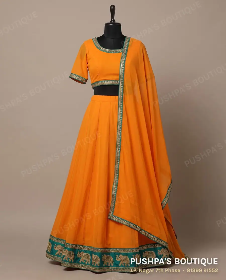 Lehenga PB-271, round neck, short sleeve