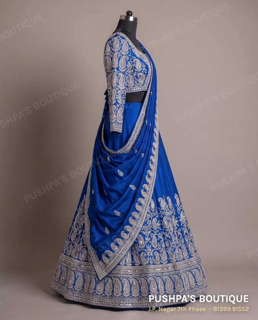 Langa davani (half saree) PB-273, square neck, full sleeve, photo 3