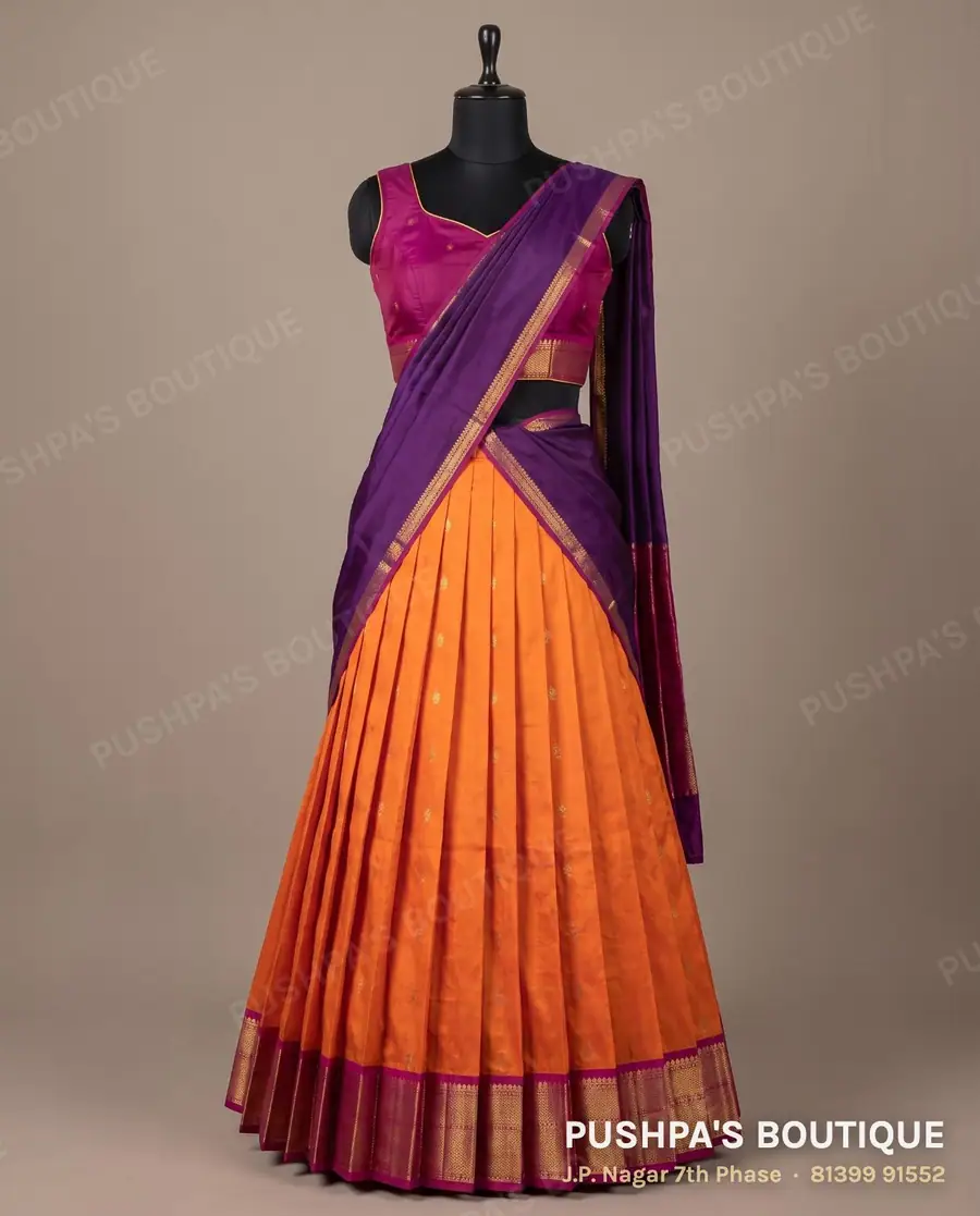 Langa davani (half saree) PB-280, sweetheart neck, sleeveless
