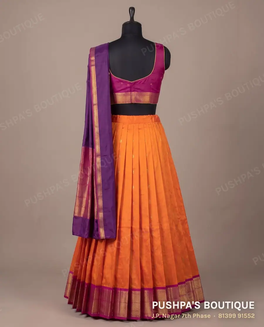 Langa davani (half saree) PB-280, sweetheart neck, sleeveless, photo 2