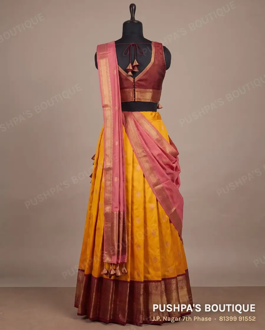 Langa davani (half saree) PB-285, V neck, sleeveless, photo 2