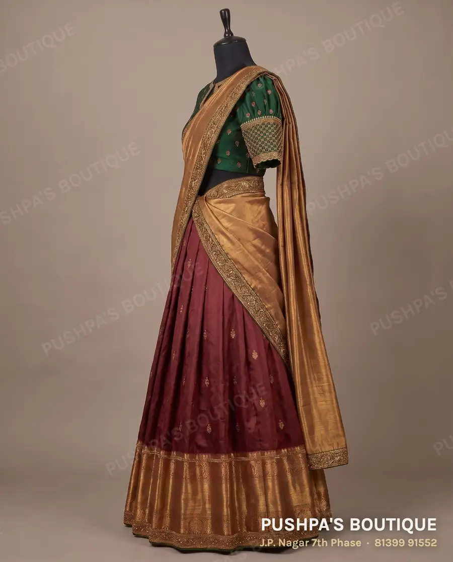 Langa davani (half saree) PB-286, puff sleeve, photo 3