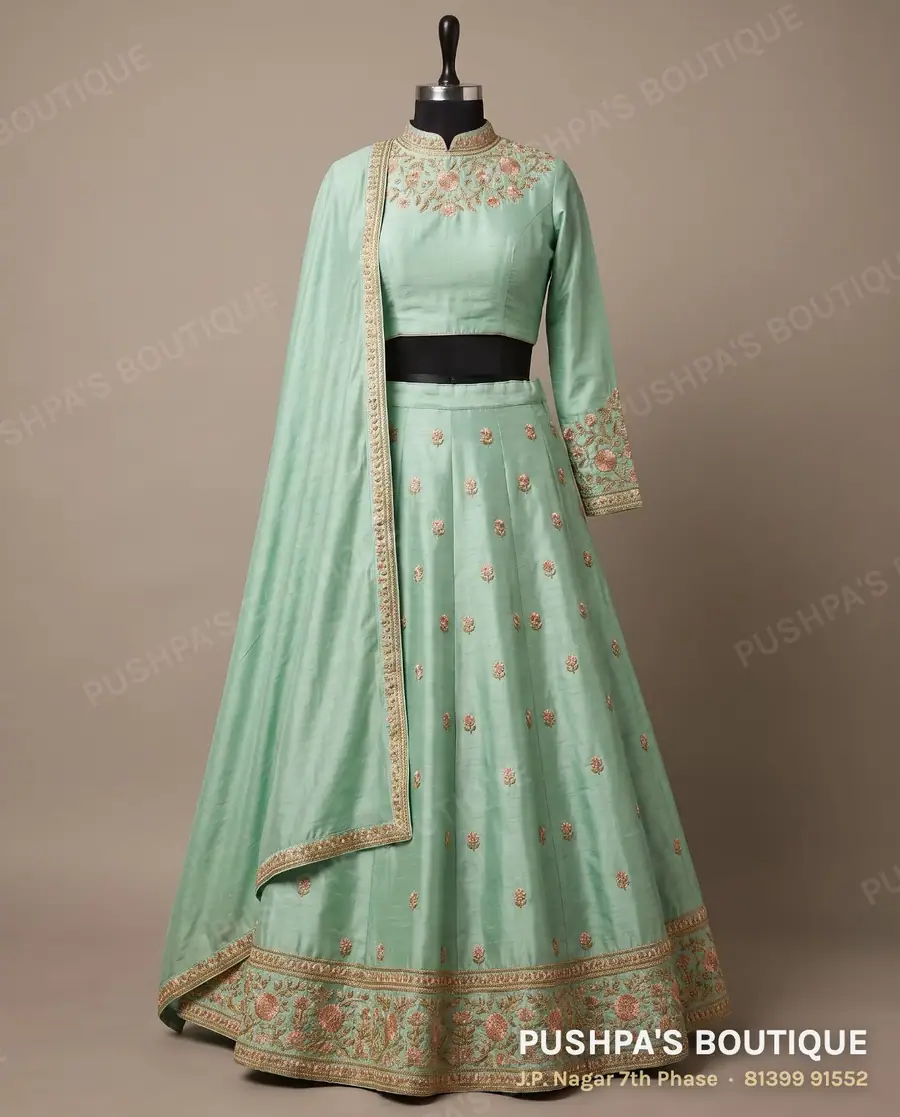 Lehenga PB-292, high neck, full sleeve