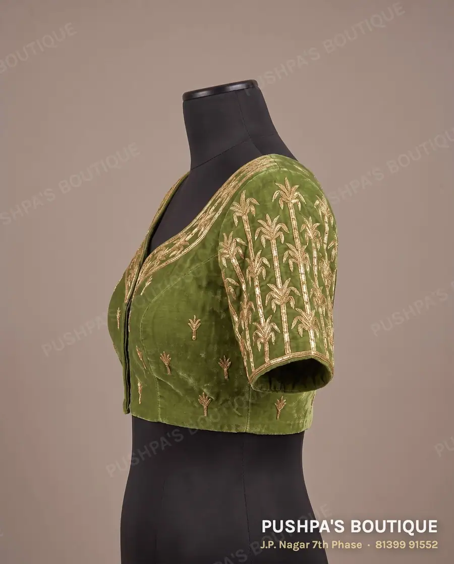 Basic blouse PB-293, sweetheart neck, high back, short sleeve, photo 3