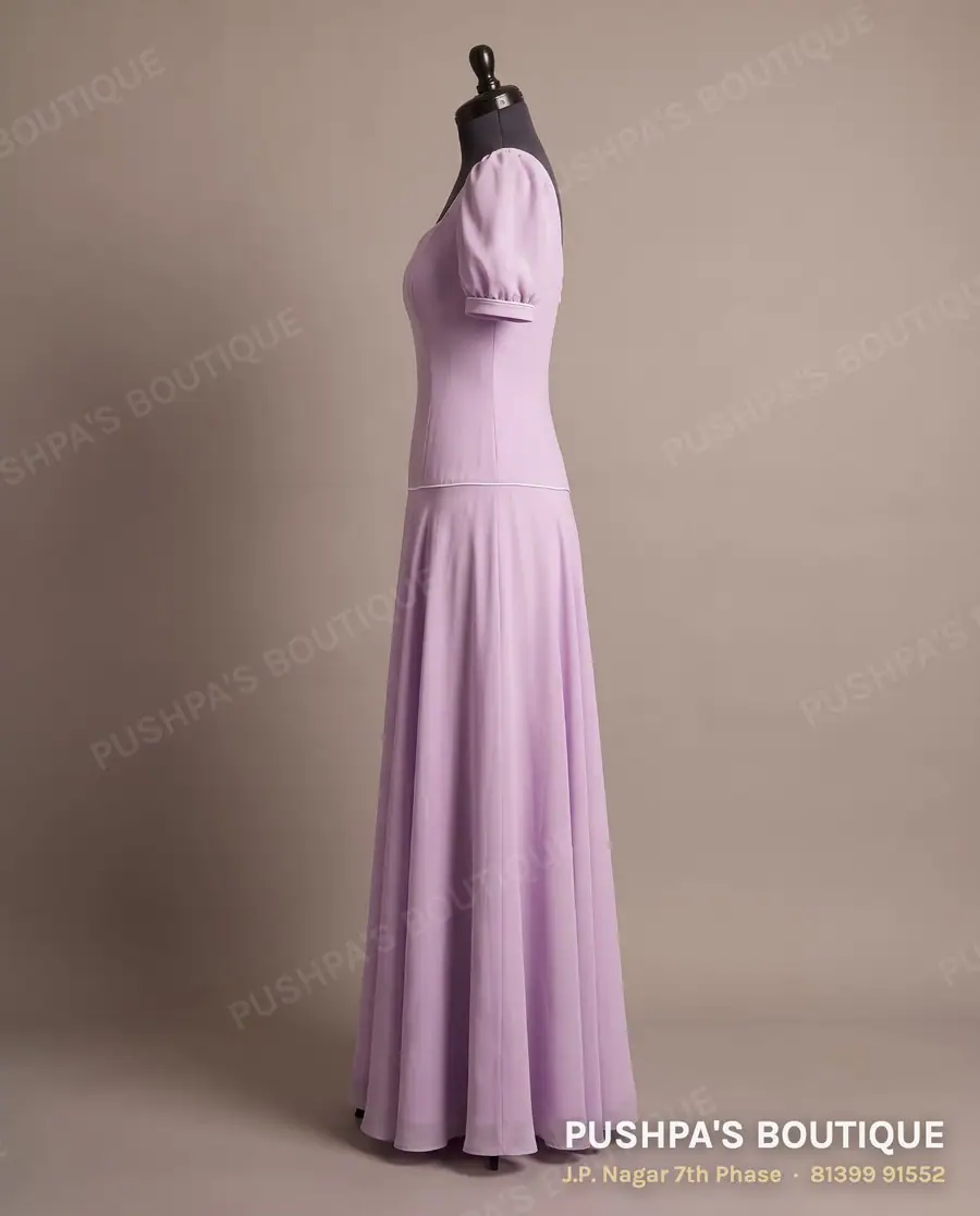 Gown PB-299, sweetheart neck, puff sleeve, photo 3