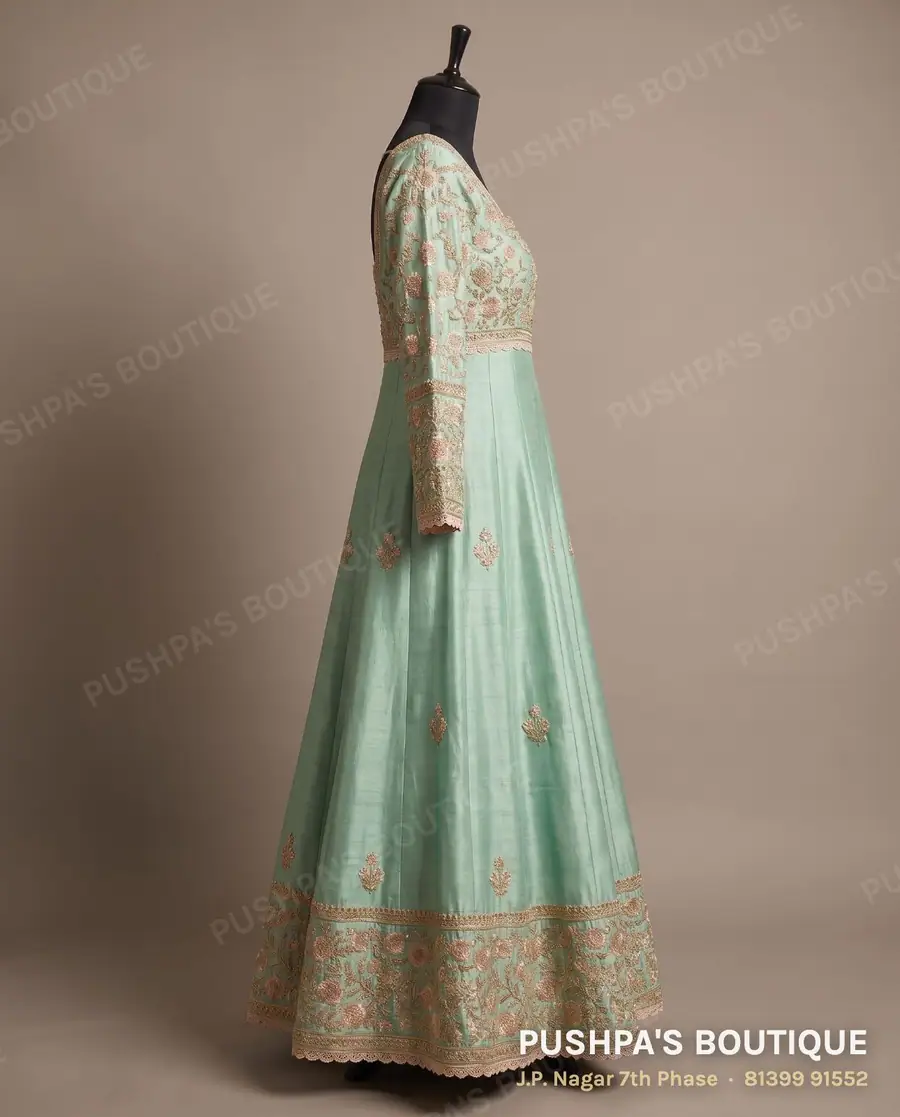 Gown PB-302, square neck, full sleeve, photo 3