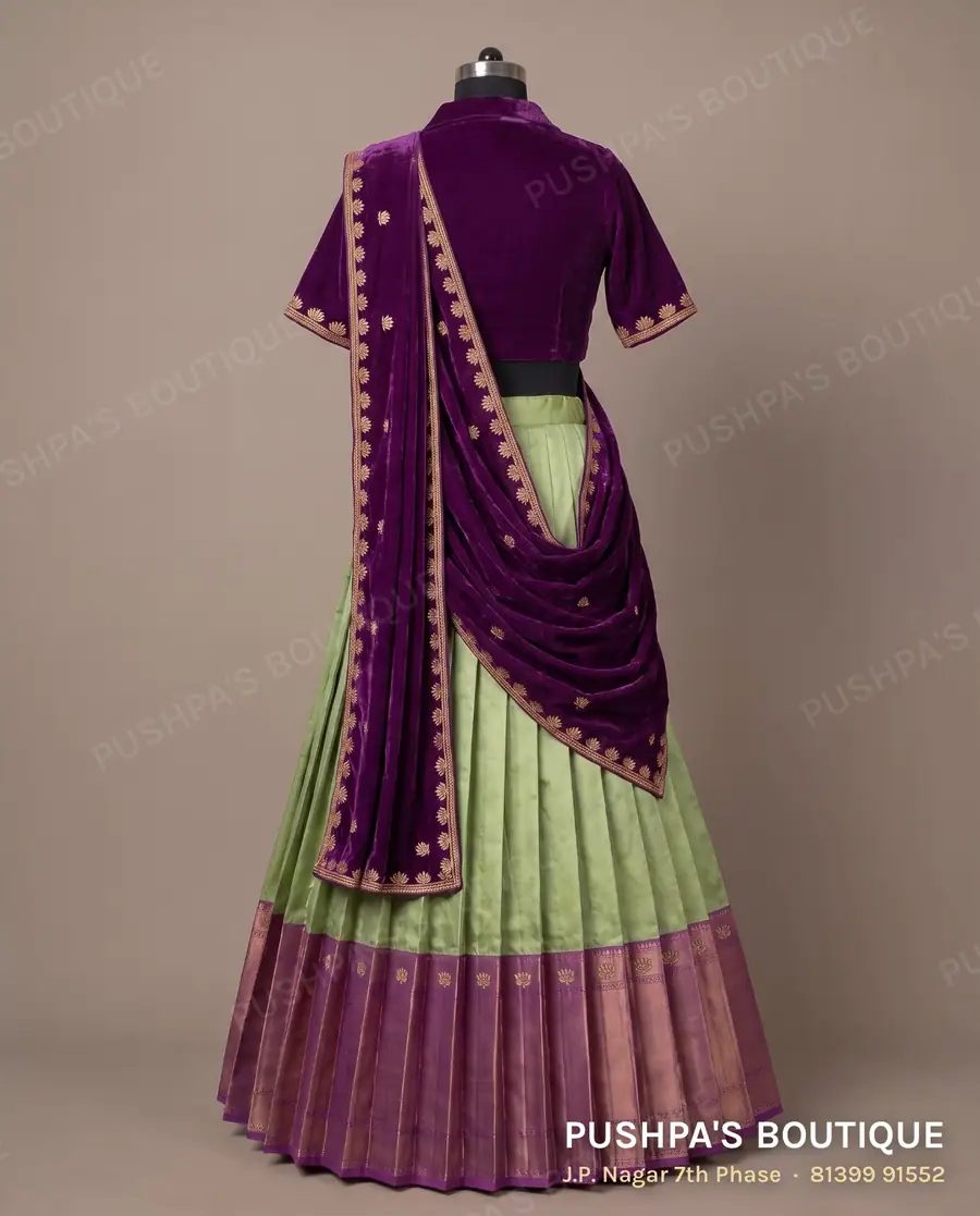 Langa davani (half saree) PB-305, collar, short sleeve, photo 2