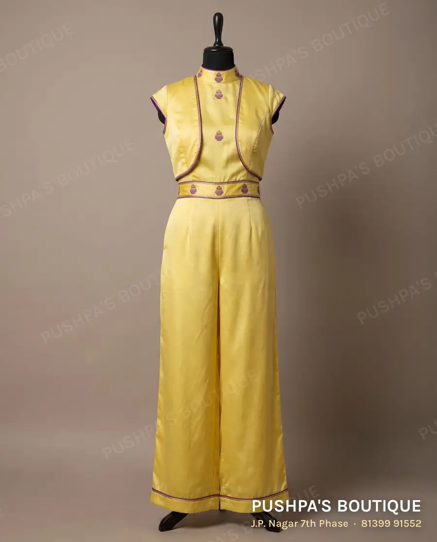 Indo-western outfit PB-324, high neck, cap sleeve