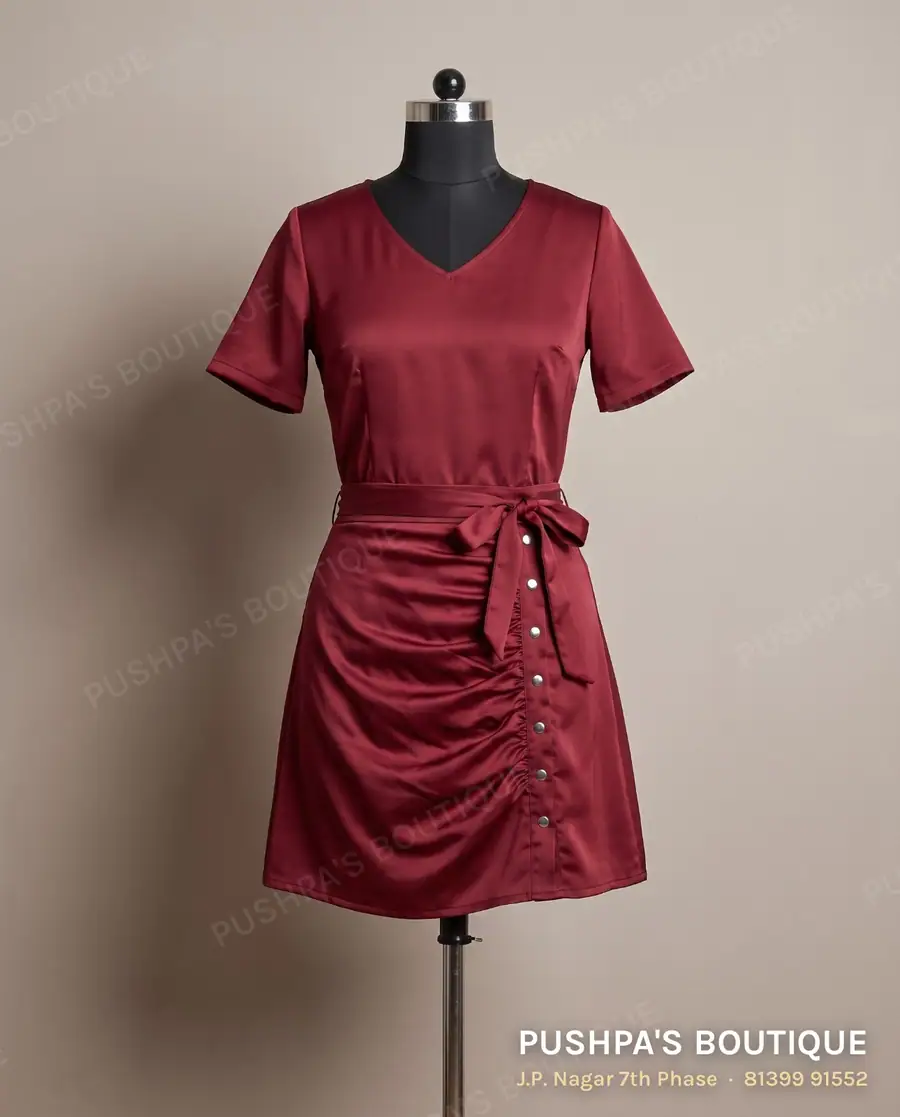 Skirt PB-327, V neck, short sleeve