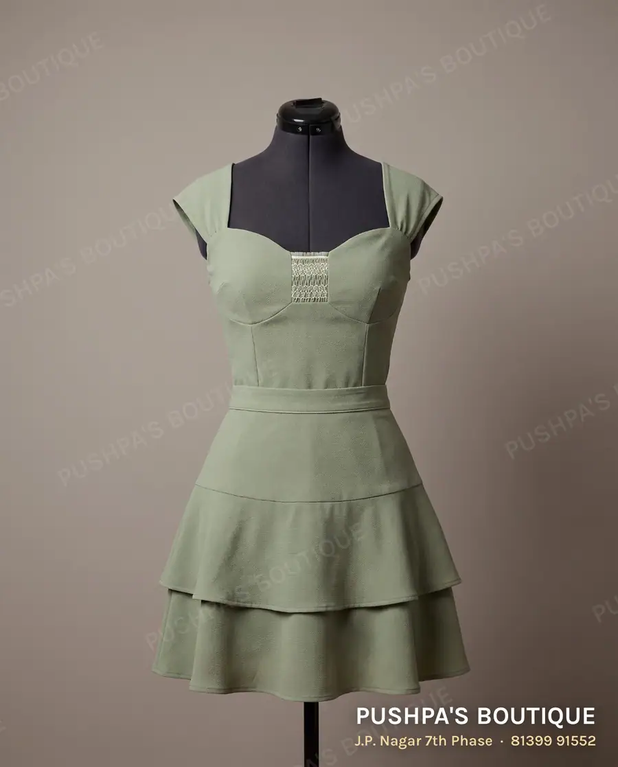 Skirt PB-328, sweetheart neck, cap sleeve