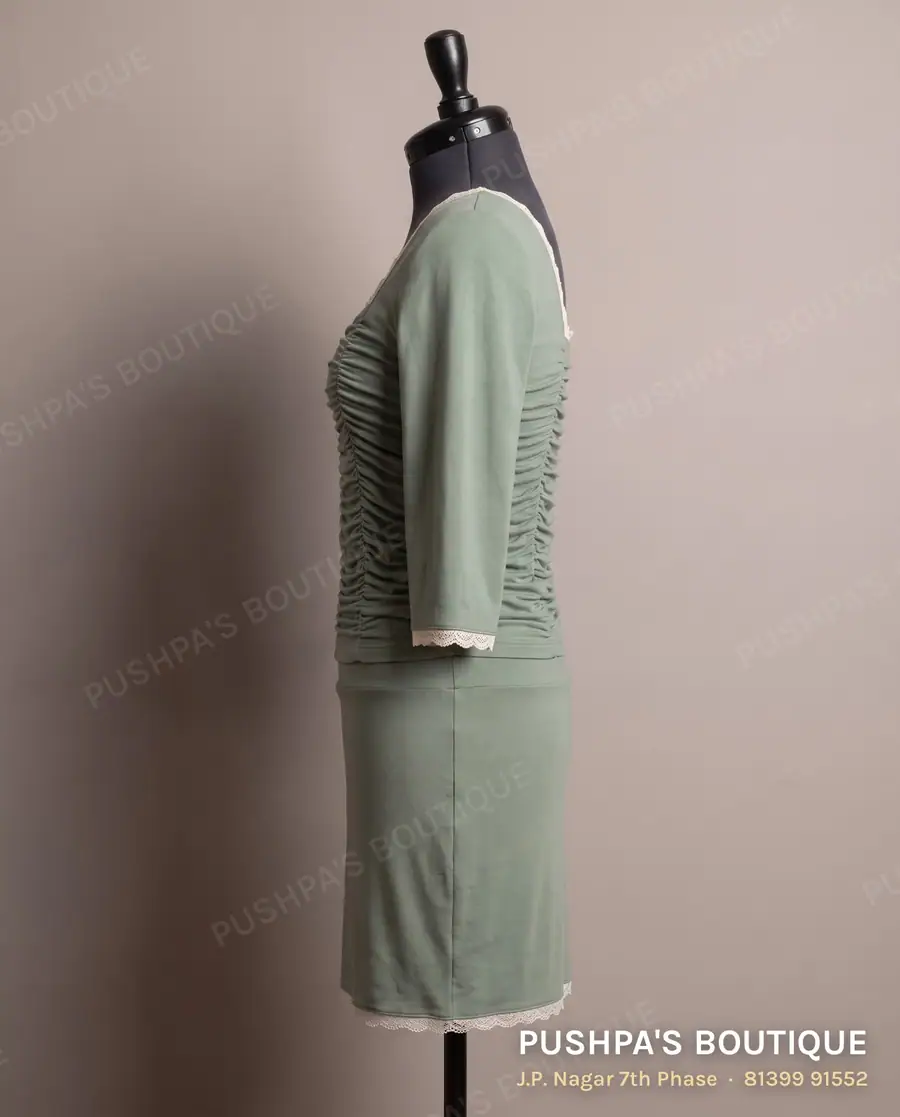 Skirt PB-329, square neck, three quarter sleeve, photo 3