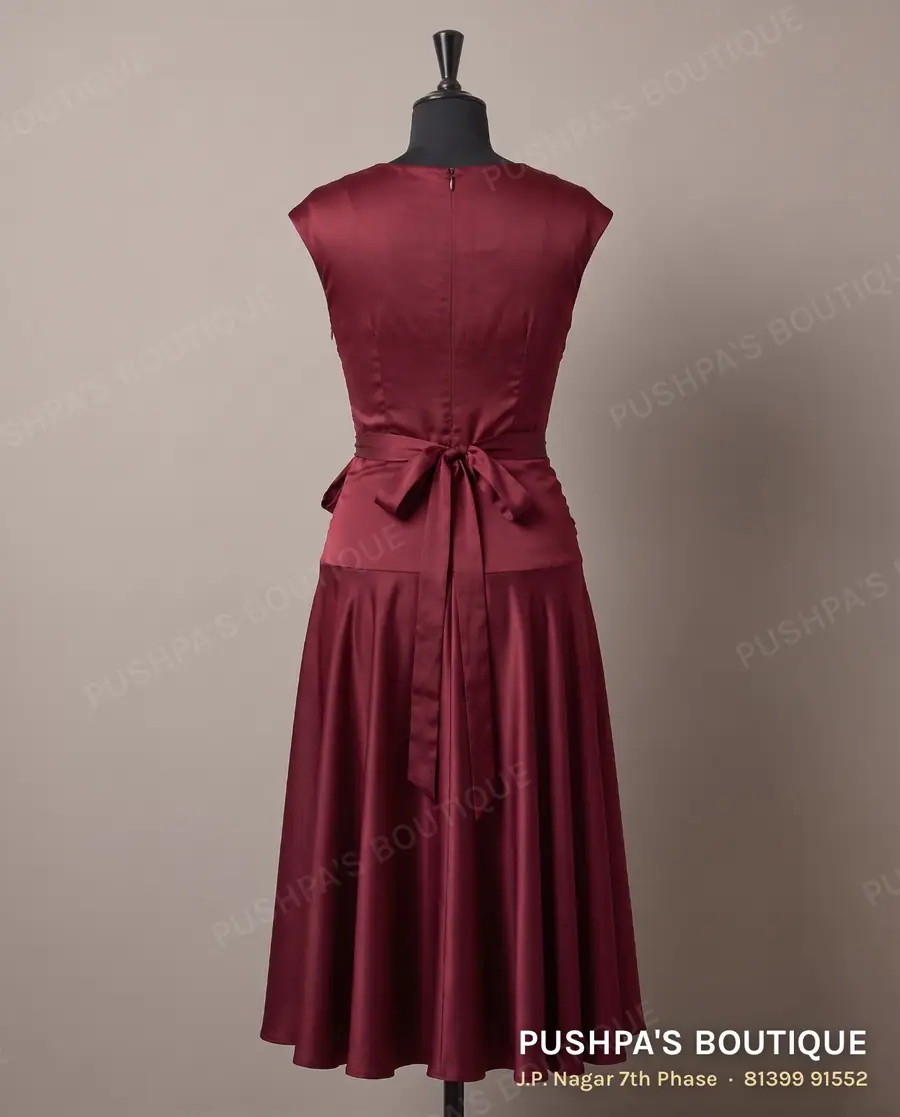 Gown PB-330, round neck, cap sleeve, photo 2