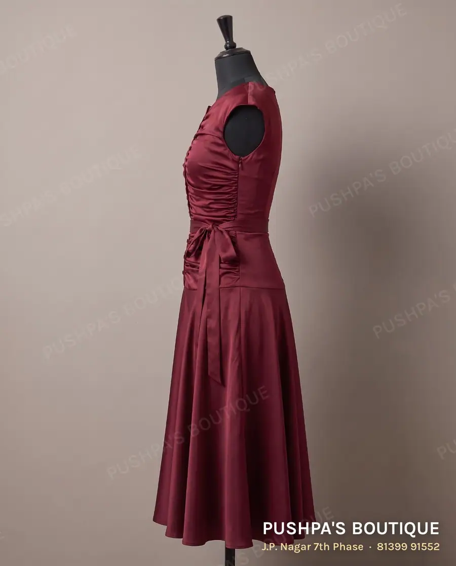 Gown PB-330, round neck, cap sleeve, photo 3