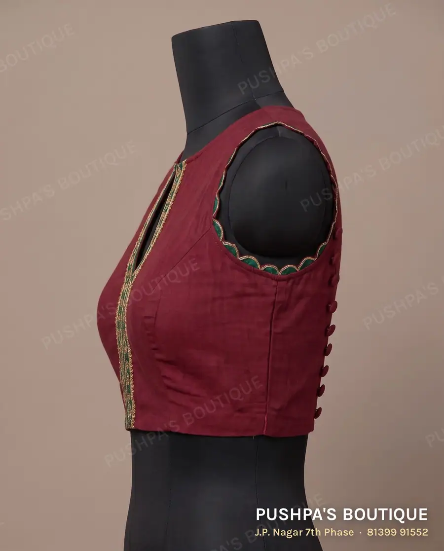 Basic blouse PB-332, button back, sleeveless, photo 3