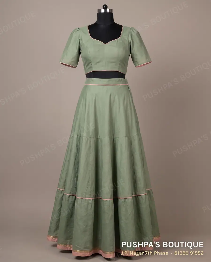Skirt PB-333, sweetheart neck, puff sleeve