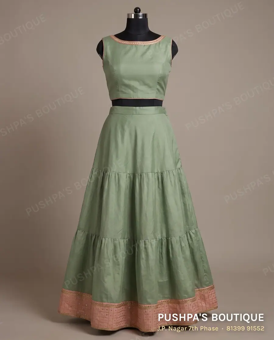 Skirt PB-336, boat neck, sleeveless