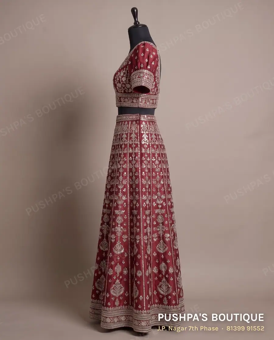 Skirt PB-338, V neck, puff sleeve, photo 3
