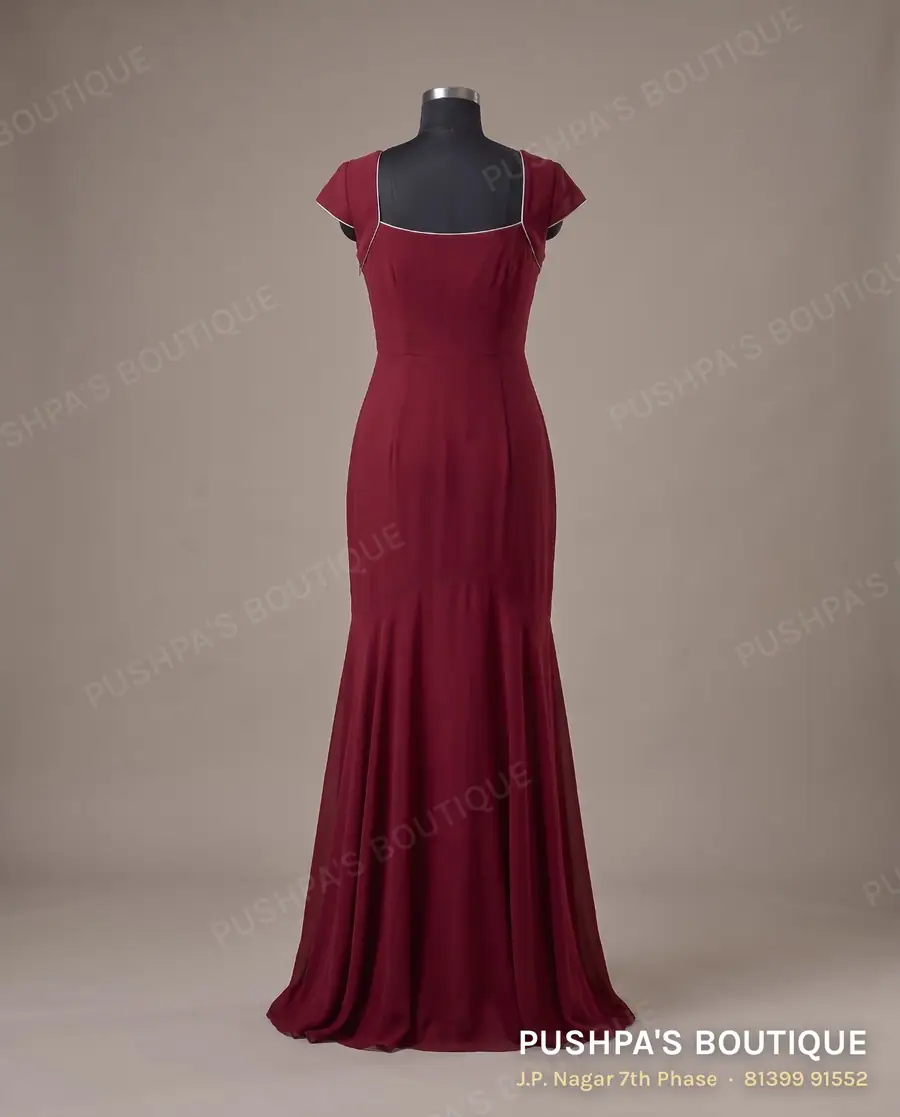 Gown PB-342, square neck, cap sleeve, photo 2