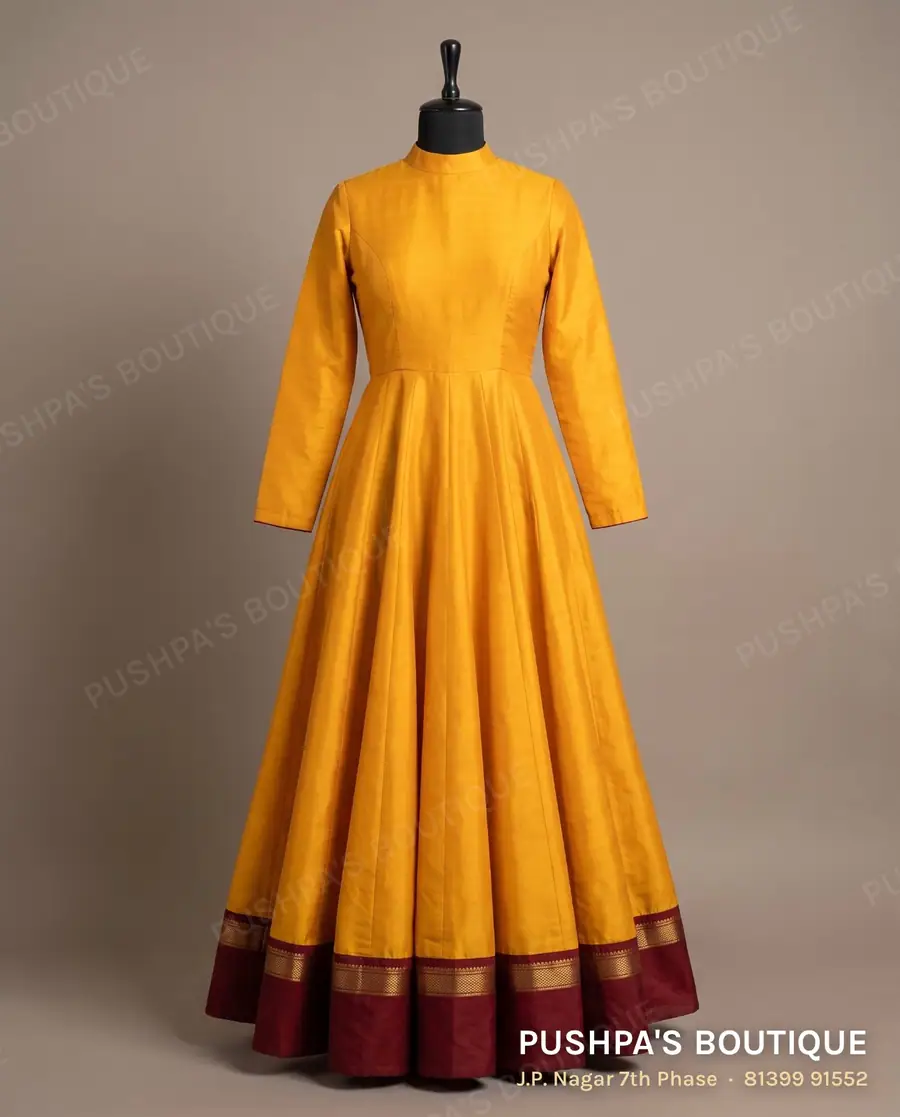 Gown PB-343, high neck, full sleeve
