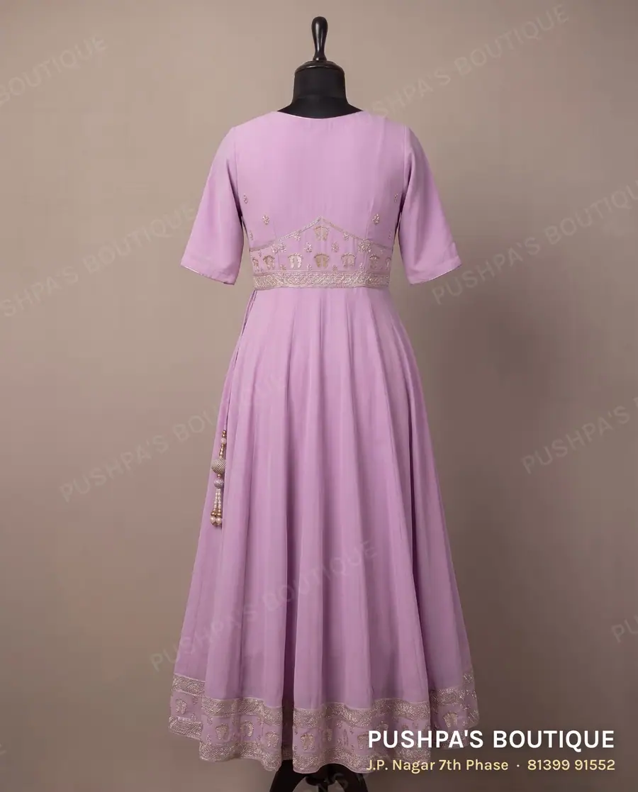 Gown PB-344, V neck, elbow sleeve, photo 2