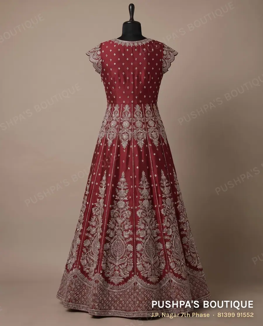 Gown PB-348, round neck, cap sleeve, photo 2