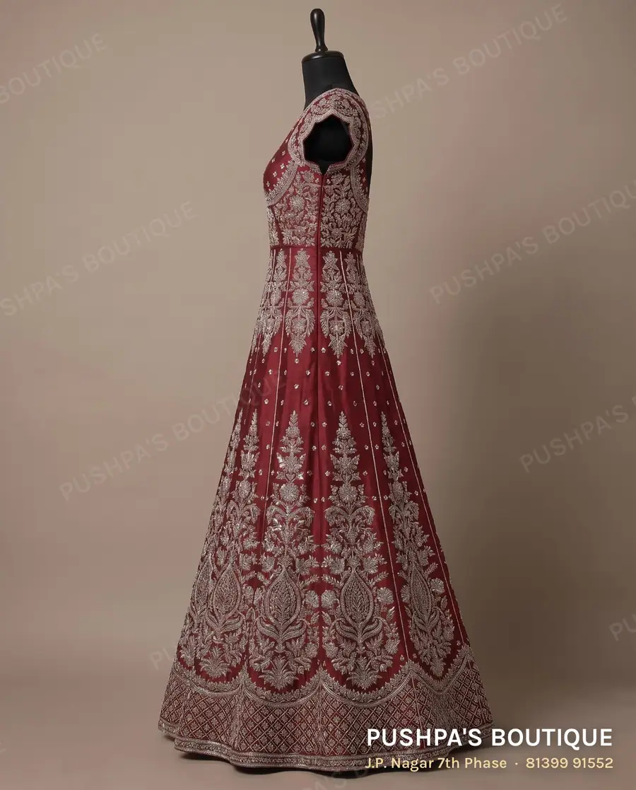 Gown PB-348, round neck, cap sleeve, photo 3