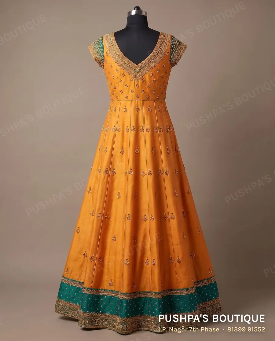 Gown PB-349, V neck, cap sleeve, photo 2