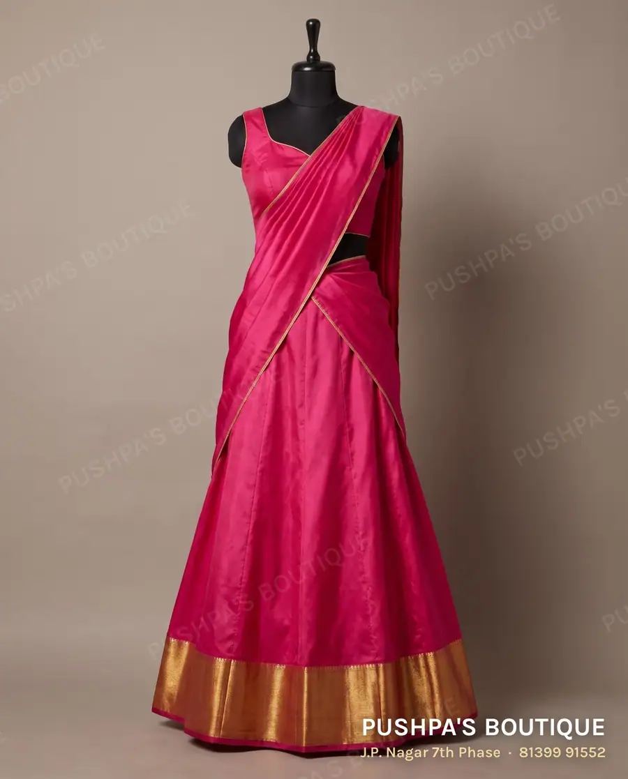 Langa davani (half saree) PB-350, sweetheart neck, sleeveless