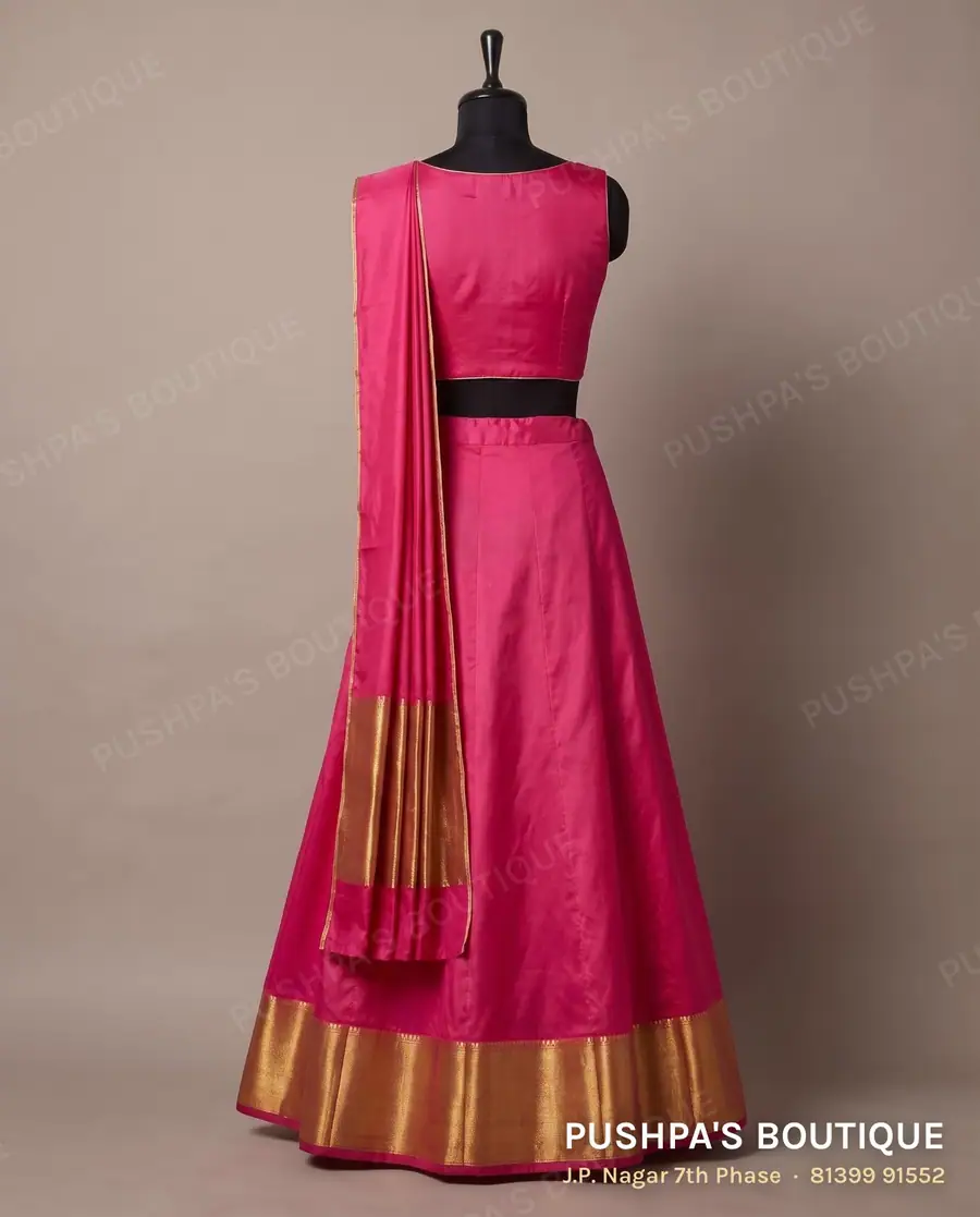 Langa davani (half saree) PB-350, sweetheart neck, sleeveless, photo 2