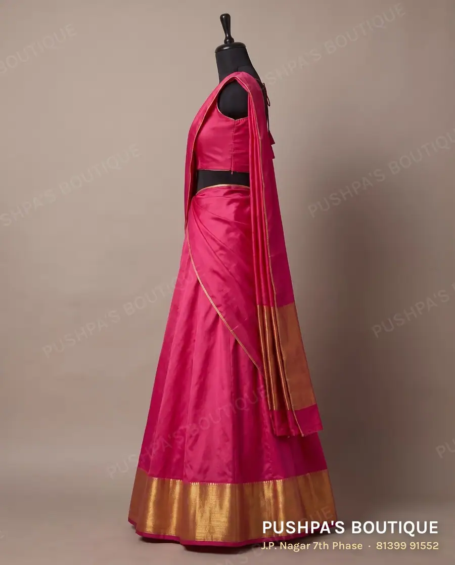 Langa davani (half saree) PB-350, sweetheart neck, sleeveless, photo 3