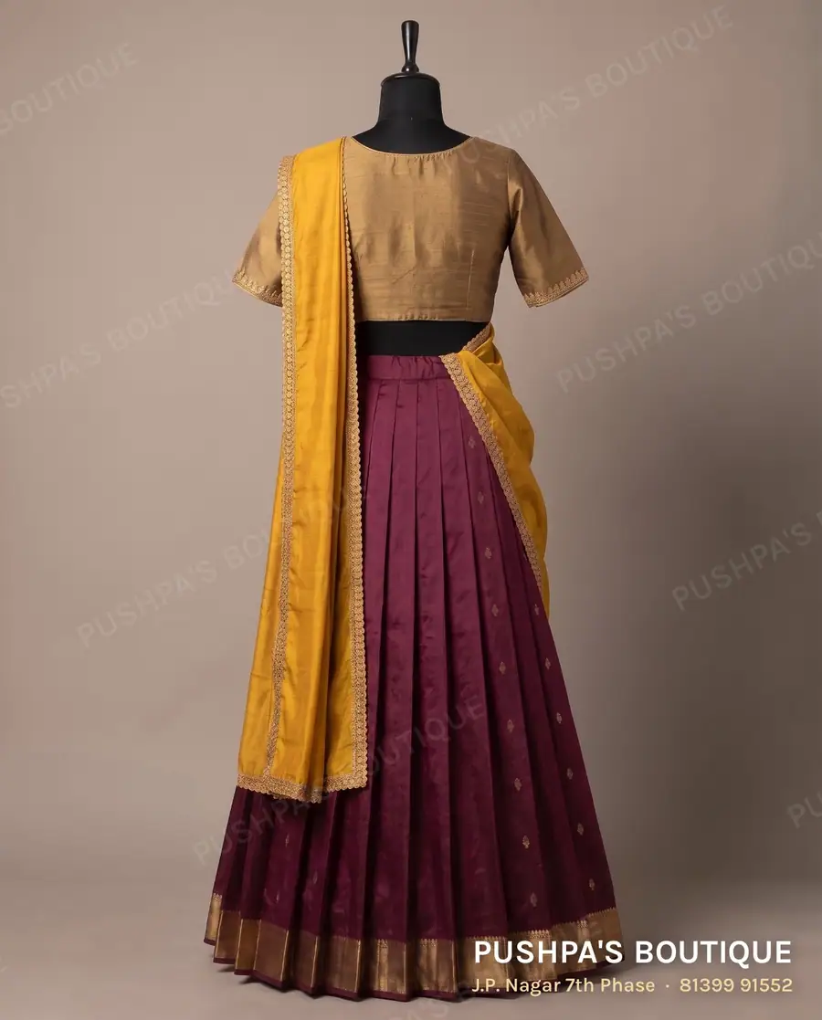 Langa davani (half saree) PB-353, round neck, short sleeve, photo 2