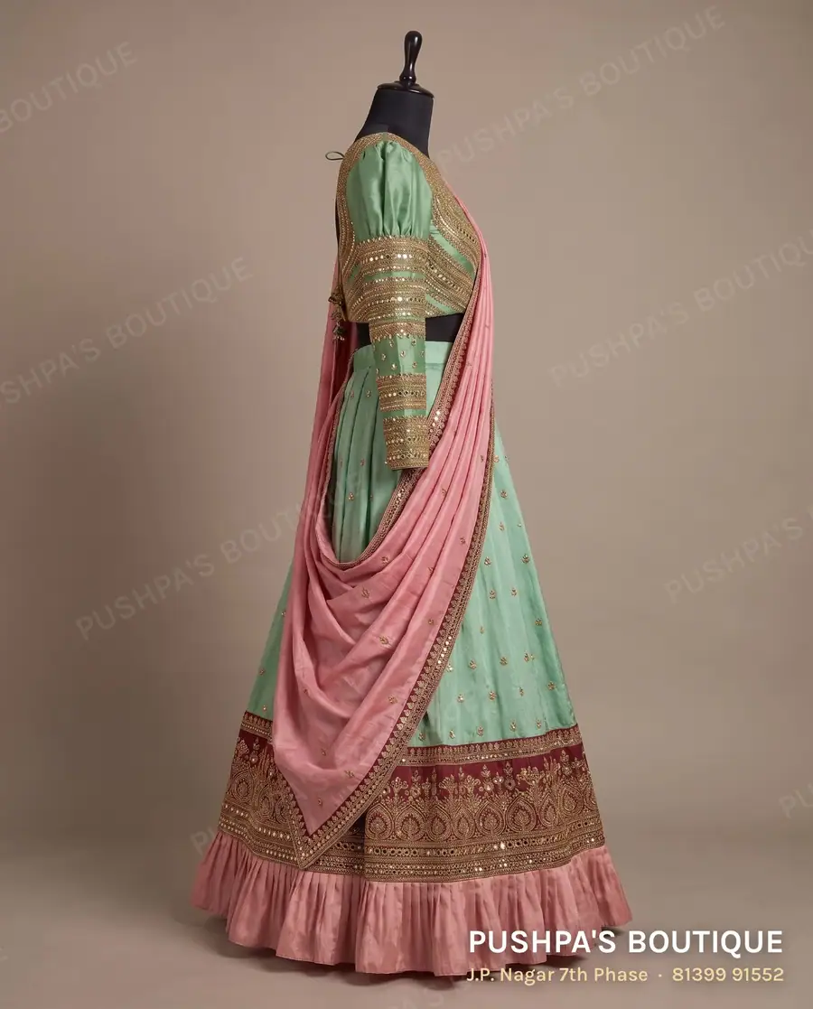 Langa davani (half saree) PB-360, puff sleeve, photo 3