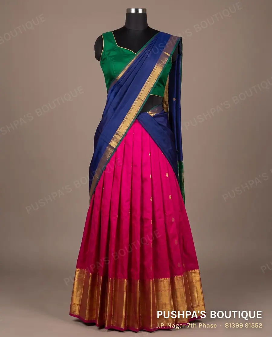 Langa davani (half saree) PB-363, sweetheart neck, sleeveless