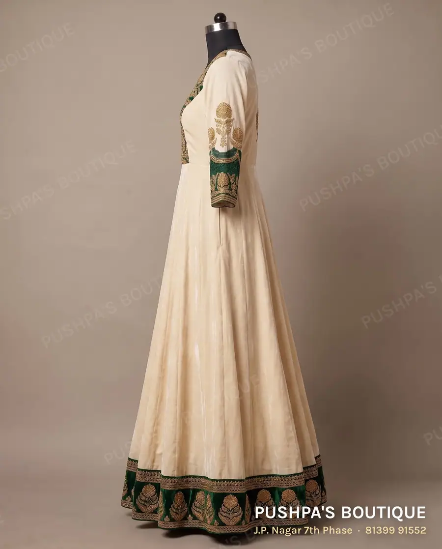 Gown PB-365, V neck, three quarter sleeve, photo 3