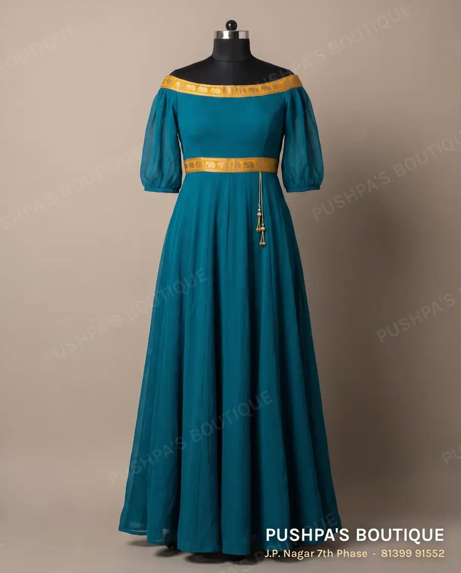 Gown PB-366, puff sleeve