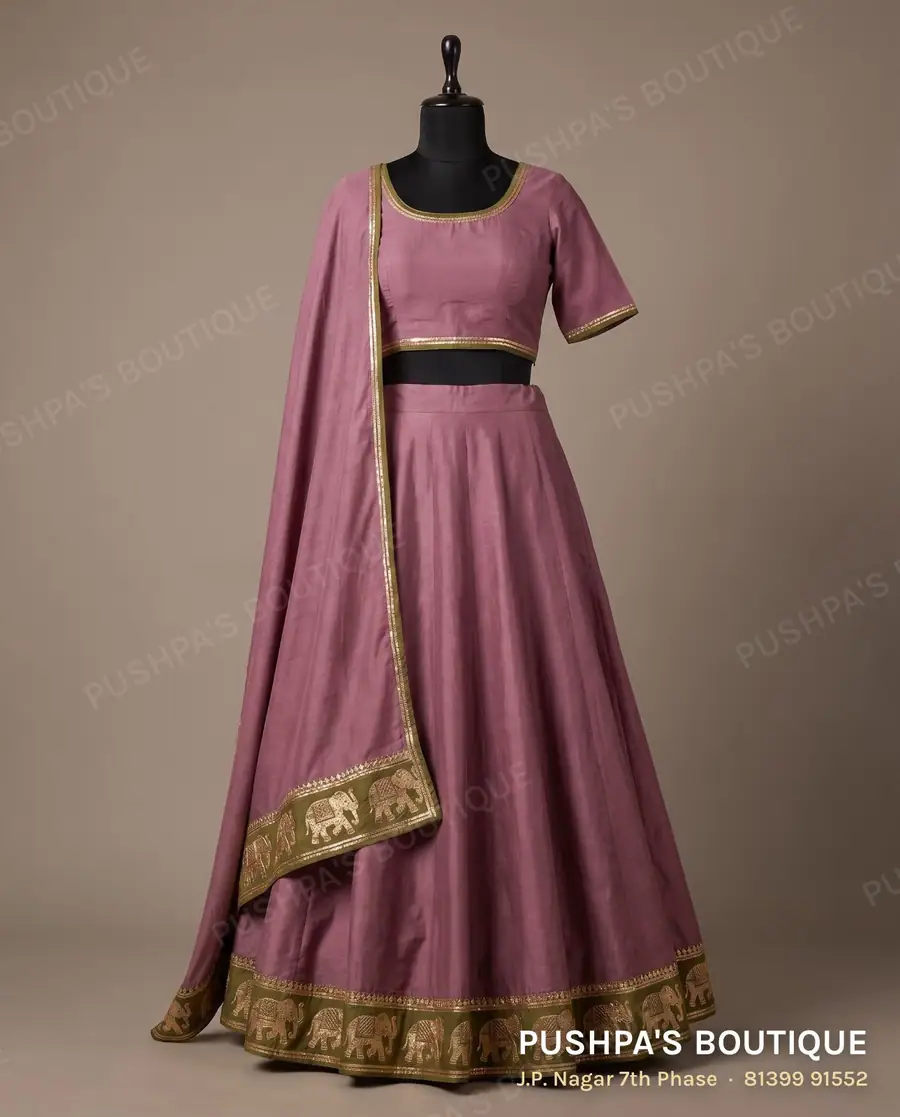 Lehenga PB-367, round neck, short sleeve