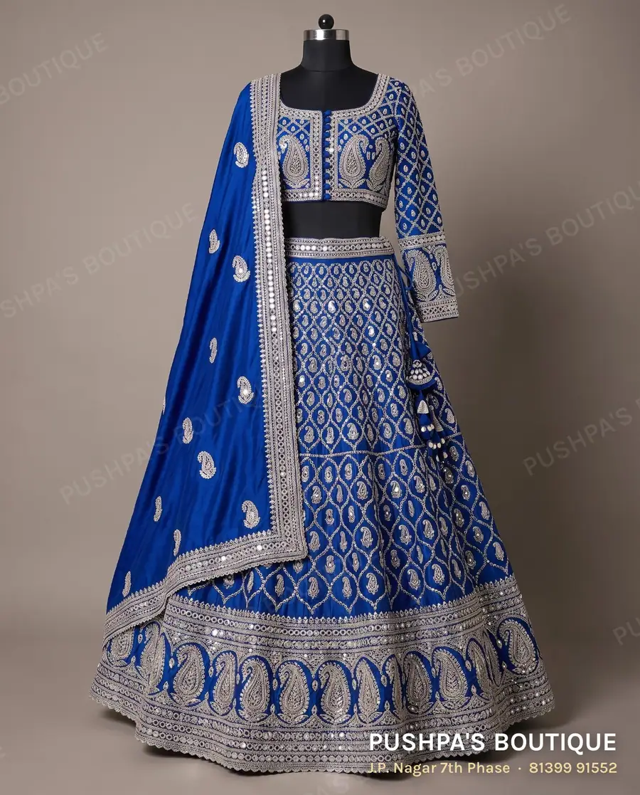 Lehenga PB-368, square neck, full sleeve